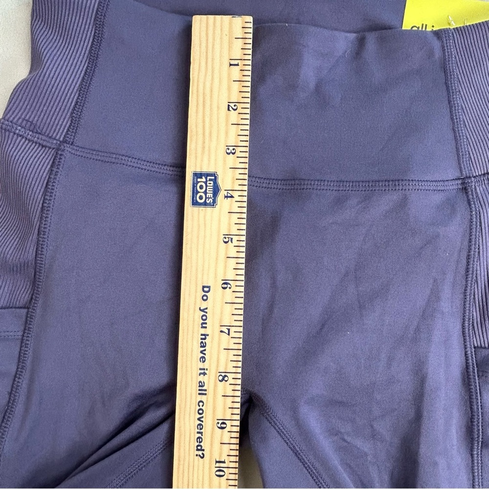 All In Motion Women's Contour Flex Ribbed 7/8 High Rise Leggings XS, Purple New - Picture 9 of 11